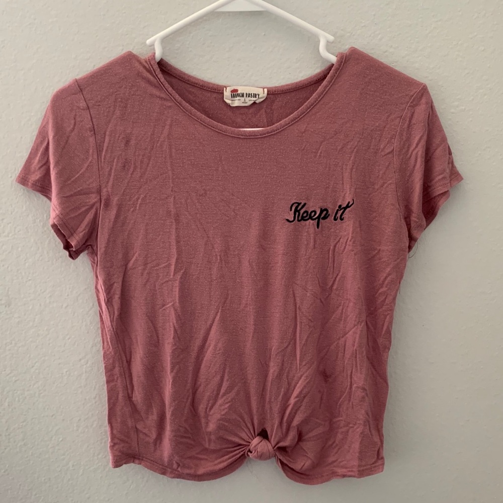Pink crop T shirt